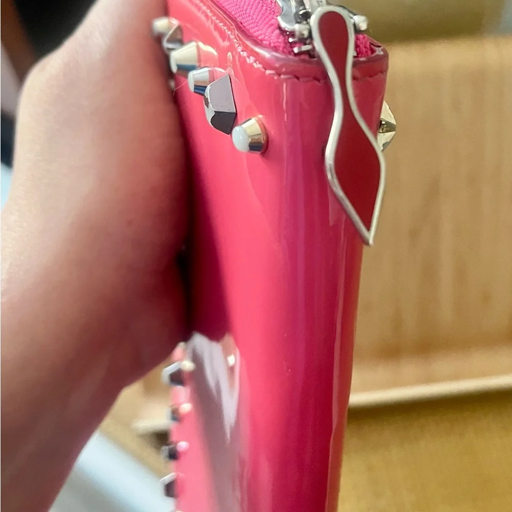 Christian Louboutin Pink Studded Clutch